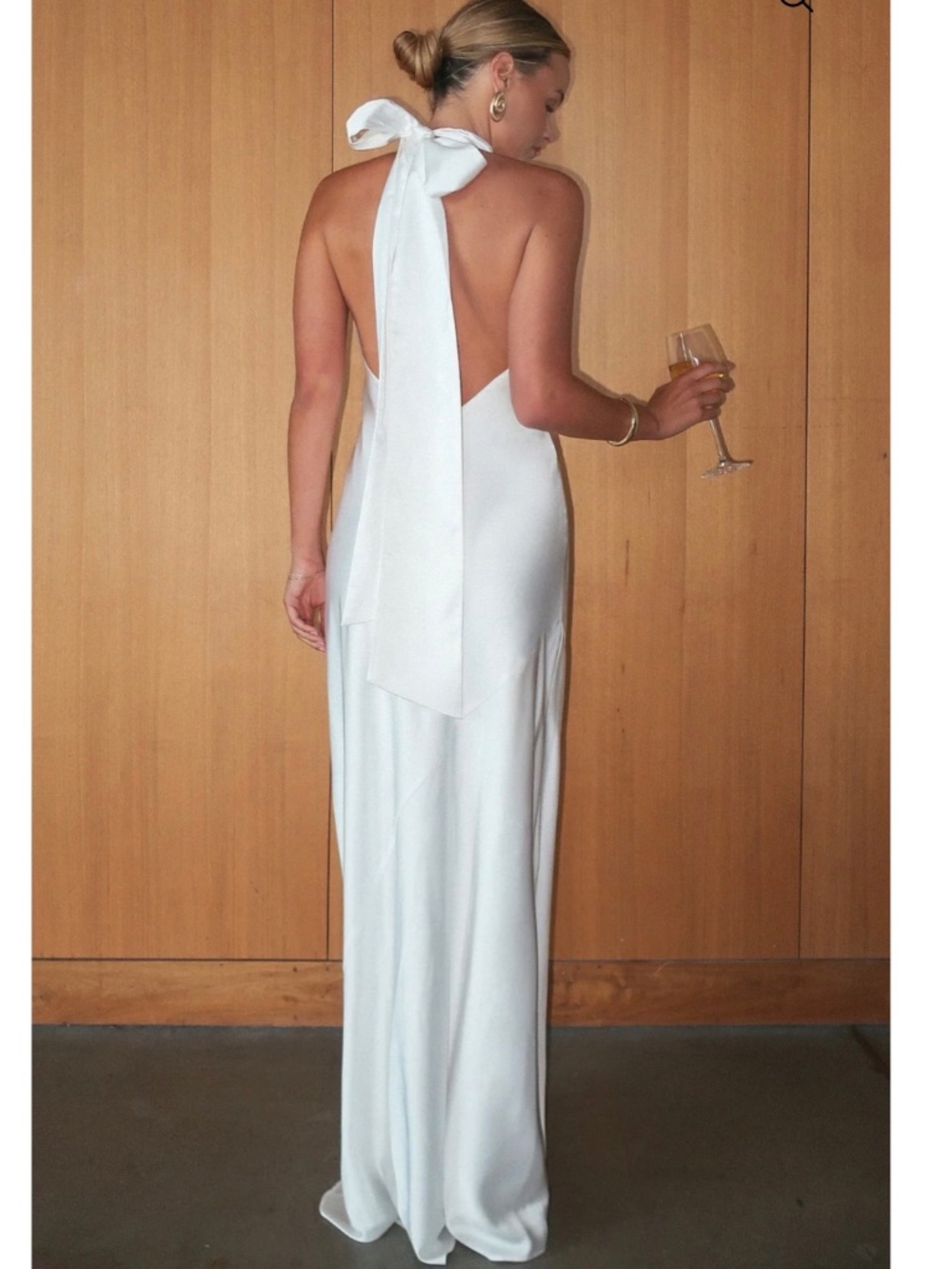 NWOT SHOW ME YOUR MUMU LISA LUXE SATIN MAXI DRESS M - Picture 1 of 6